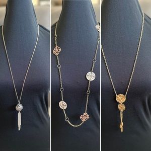 Bundle (3) mixed metals necklaces